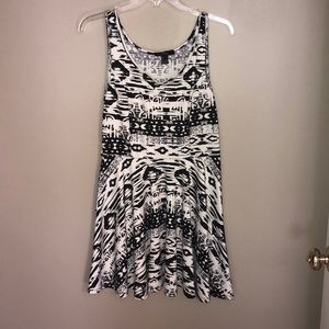 Black and white Aztec print dress